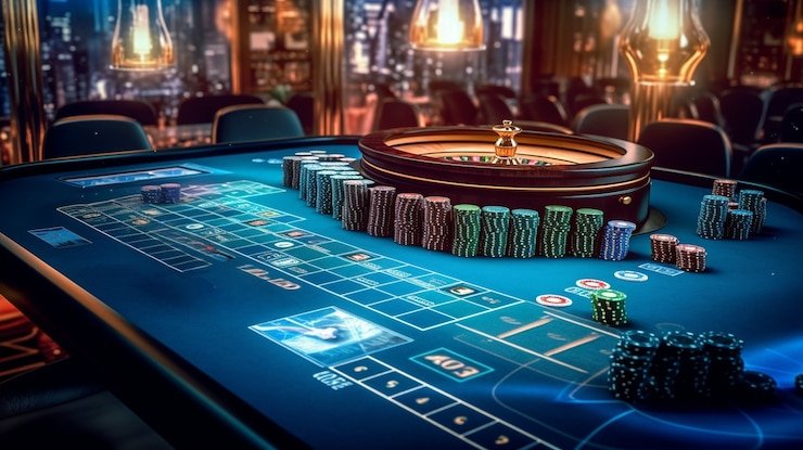 Layar kasino dealer langsung di aplikasi kompas toto menampilkan tabel blackjack dan roulette dengan dealer video HD